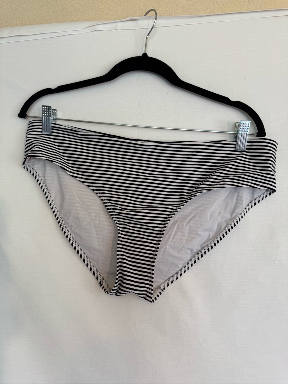 Black & White Striped Bikini Bottoms